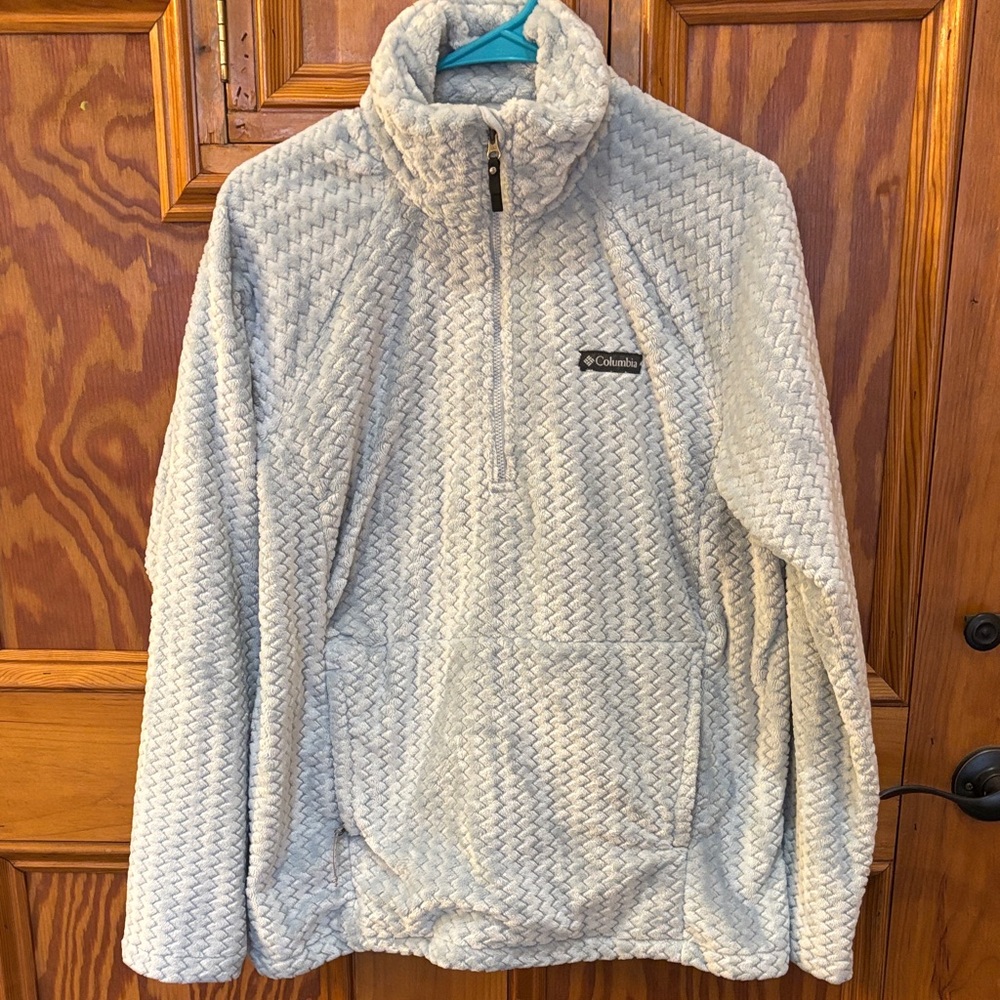 Columbia Textured Light blue soft fleece Jacket